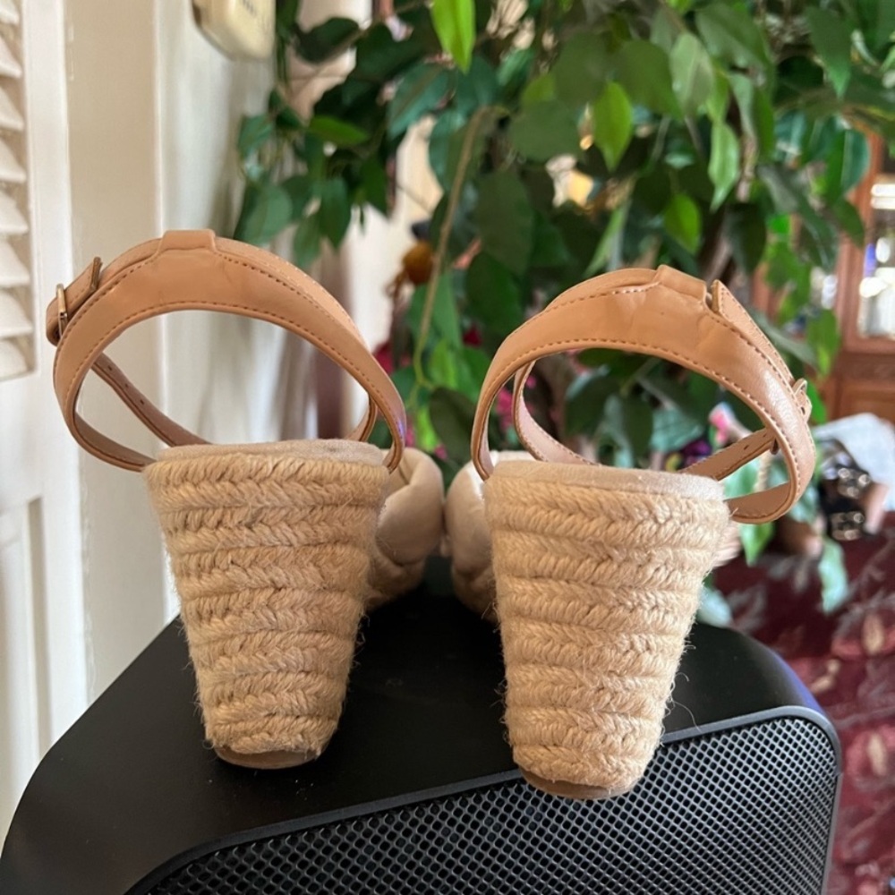 Old Navy Beige Wedge Sandals View 6